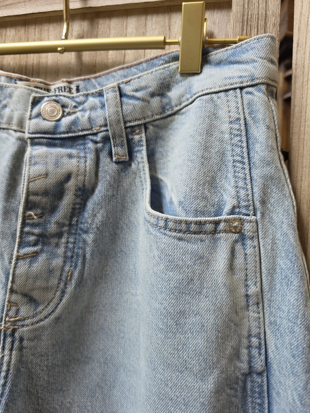 NWOT We The Free Good Luck/Lucky You Mid Rise Barrels In Aegean - Picture 9 of 15